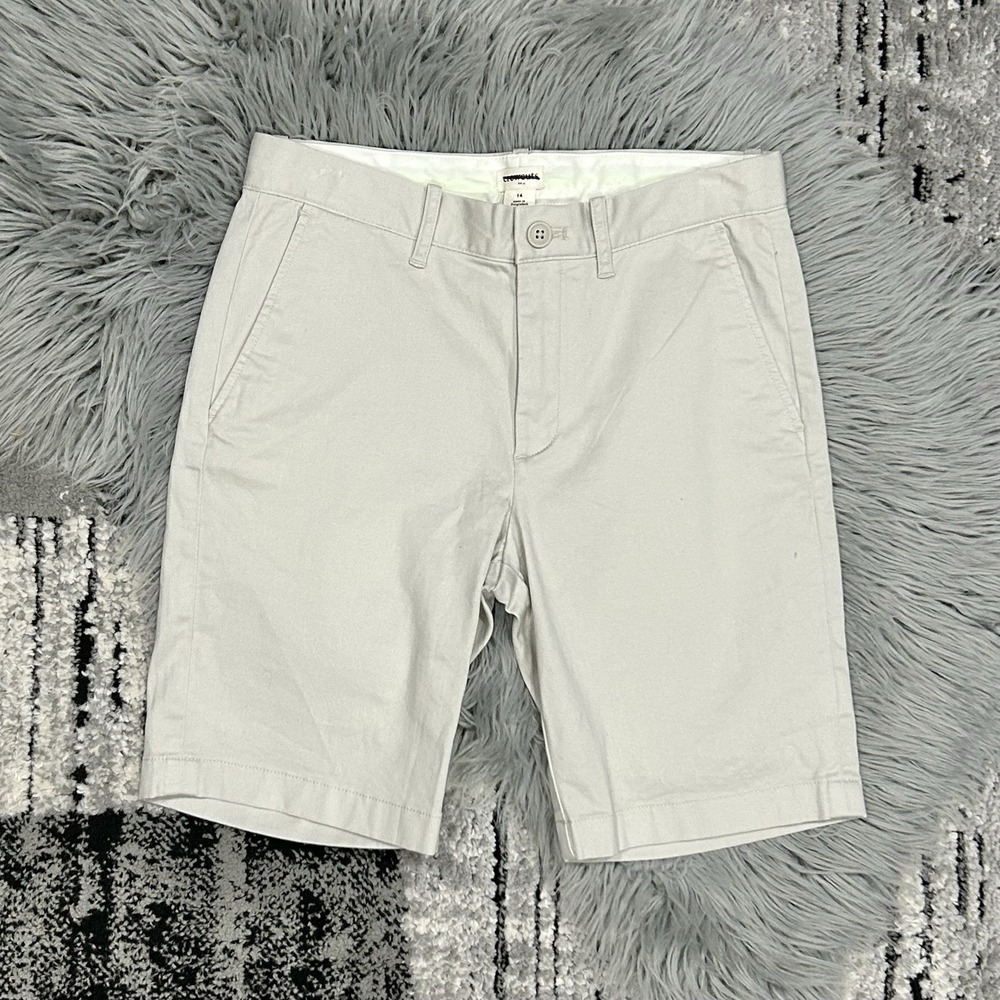 J Crew CrewCuts Boys Size 14 Khaki Stone Gramercy Flex Chino Short NWT (42.50)